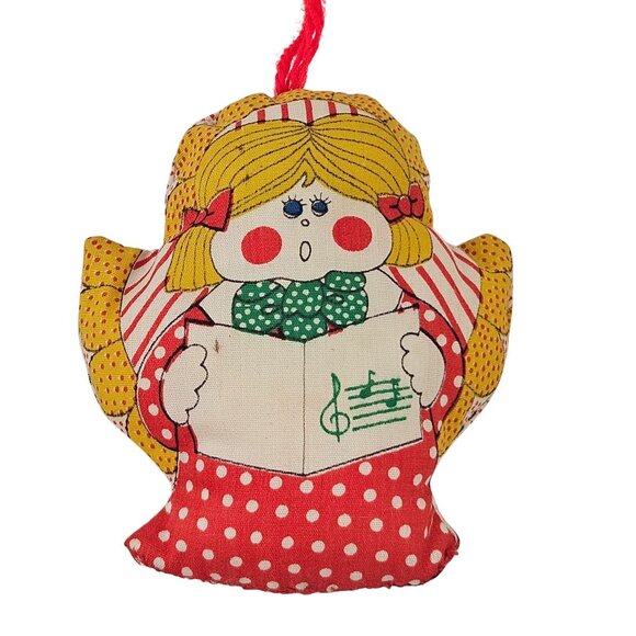 Vintage Fabric Stuffed Ornaments Lot Dolls Animals Horse Retro Handmade Christma - Picture 7 of 10